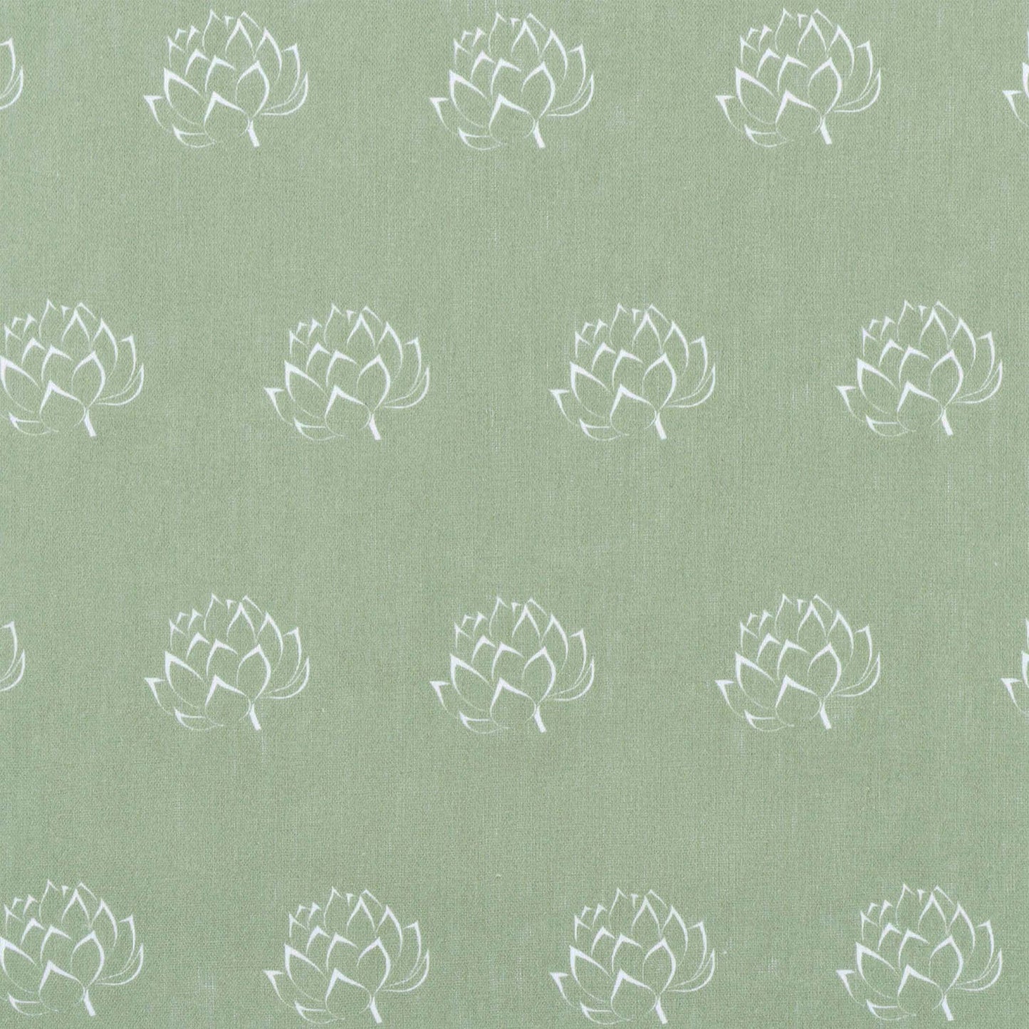 Artichoke Classic Botanical Green Linen